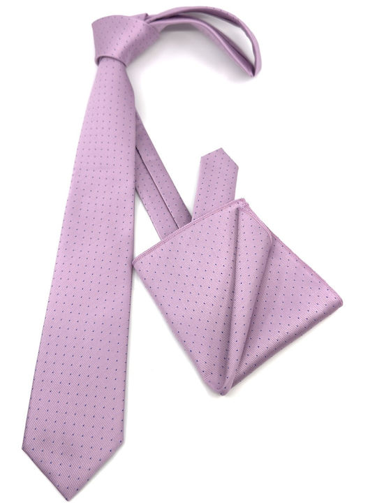 Legend Accessories Μαντηλακι Set de Cravată pentru Bărbați Tipărit în Culorea Roz
