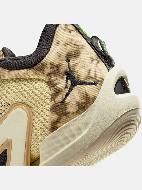 Tatum 1 High Basketball Shoes Fossil / Sesame / Electric Green / Black