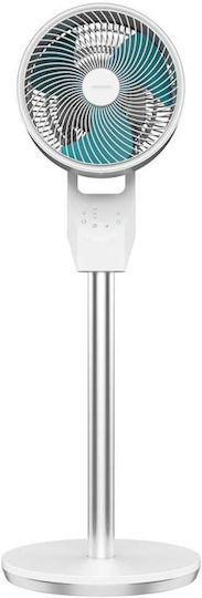 Cecotec Energysilence 1000 Cyclone Smart Ανεμιστήρας Ορθοστάτης 60W Διαμέτρου 22cm με Τηλεχειριστήριο Λευκός