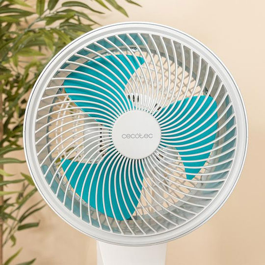 Cecotec Energysilence 1000 Cyclone Smart Ανεμιστήρας Ορθοστάτης 60W Διαμέτρου 22cm με Τηλεχειριστήριο Λευκός