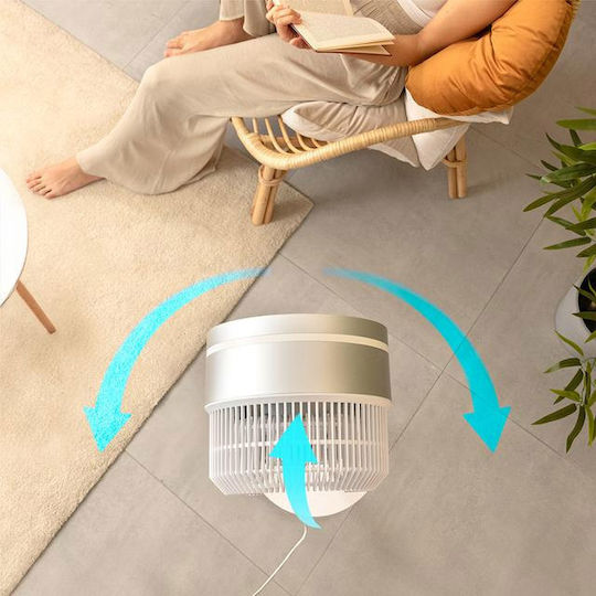 Cecotec Energysilence 1000 Cyclone Smart Ανεμιστήρας Ορθοστάτης 60W Διαμέτρου 22cm με Τηλεχειριστήριο Λευκός