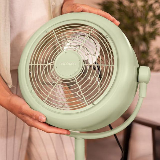 Cecotec Energysilence 250 Classicstyle Ανεμιστήρας Ορθοστάτης 25W Διαμέτρου 25cm Πράσινος