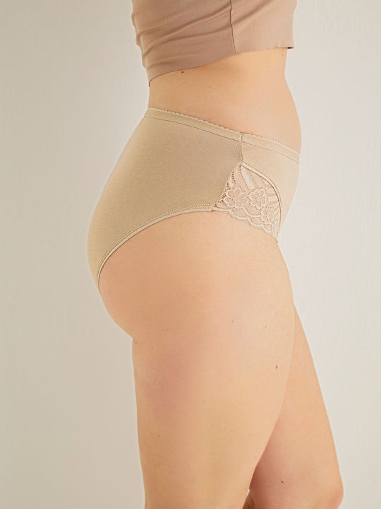 Iris Висока талия Дамско Слип Darker Beige