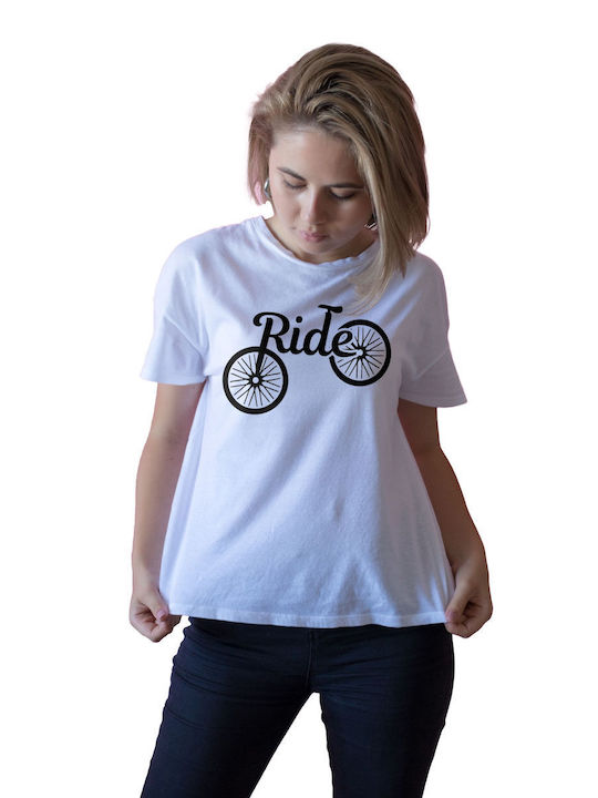 Pop Culture Ride Tricou Alb Plimbare