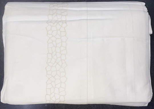 SB Home Σετ Σεντόνια Υπέρδιπλα 240x270εκ. Εκρού (4τμχ)