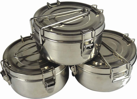 Sidirela Lunch Box Inox Silver with Compartments 500ml
