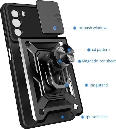 Techsuit Shield Back Cover Πλαστικό / Σιλικόνης Μαύρο (Motorola Edge 30)