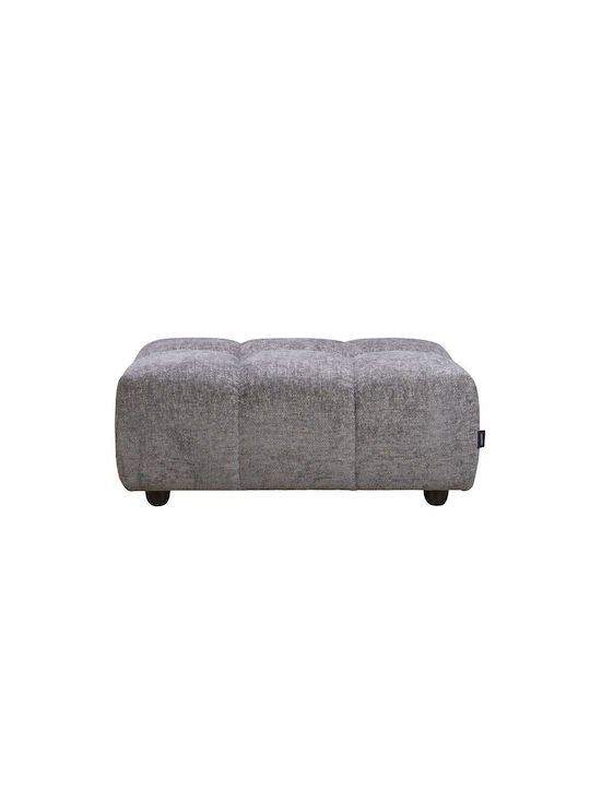 Stool For Living Room Upholstered with Fabric Tomos Grey 101x68x41cm