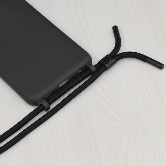 Techsuit Umschlag Rückseite Kunststoff / Silikon mit Band Schwarz (Poco X5)