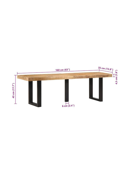 Σκαμπό Κουζίνας Ξύλινο Καφέ 160x35x45εκ.