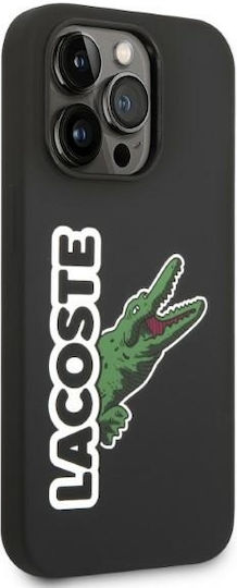 Lacoste Head Crocodile Задна корица Силикон Черен (iPhone 14 Pro Max)