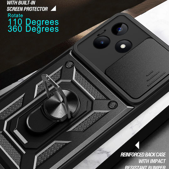 Techsuit CamShield Umschlag Rückseite Silikon / Kunststoff Schwarz (Xiaomi 14 Pro)