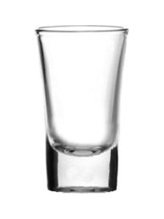 Set of Glasses Liqueur/Ouzo made of Glass in White Color 34ml 6pcs