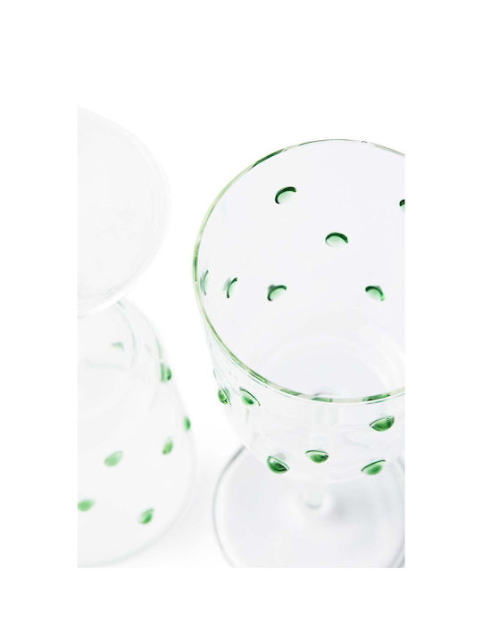 Pols Potten Set de pahare pentru Vin Alb din Sticlă în Culoarea Verde Cu picior 350ml 2buc