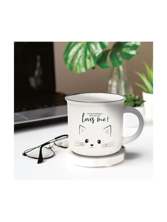 Legami Milano Cup-Puccino Take A Break Cat Κούπα Κεραμική Λευκή 350ml