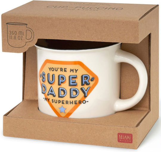 Legami Milano Cup-Puccino Super Daddy Чаша Керамично Бяла 350мл