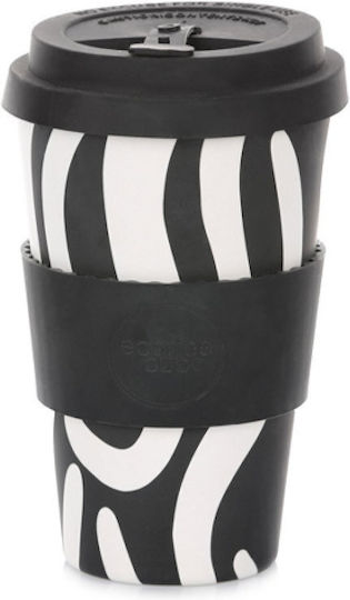 Ecoffee Cup Чаша Бамбук с Капак Черен 400мл