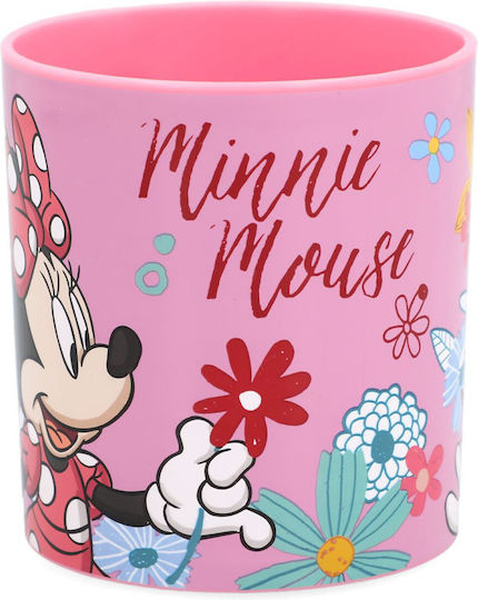 Stor Minnie Mouse Spring Look Becher Kunststoff Rosa 350ml