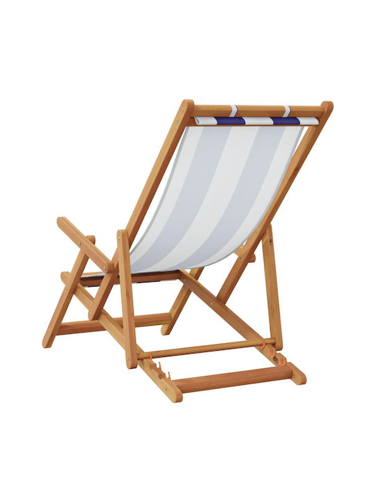 Liegestühle Holz Mit Armlehnen Blue/white 61x127x95cm