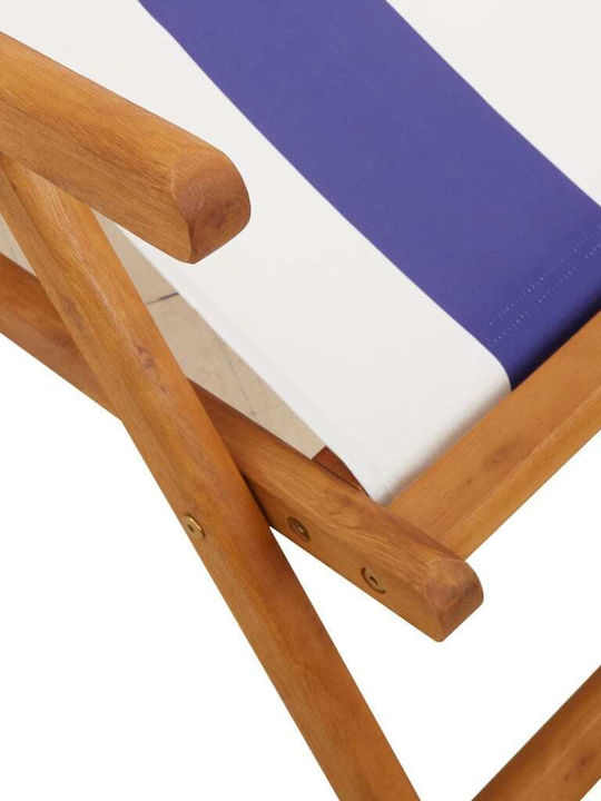 Liegestühle Holz Mit Armlehnen Blue/white 61x127x95cm
