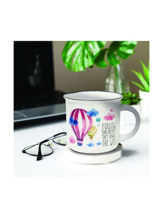 Legami Milano Air Balloon Κούπα από Πορσελάνη Μπεζ 350ml
