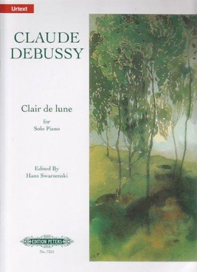 Edition Peters Claude Debussy Clair de Lune Εκδόσεις Peters Sheet Music for Piano