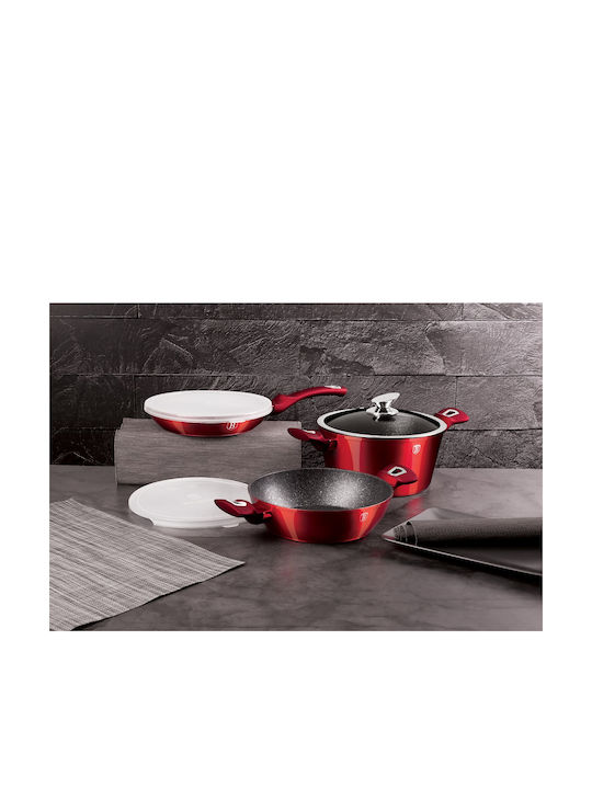 Berlinger Haus Berlinger Haus Kochgeschirr-Set aus Aluminiumguss Burgundy Collection mit Innenbeschichtung aus Stein 3-teilig
