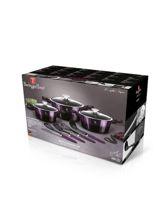 Berlinger Haus Σετ Κατσαρόλες από Χυτό Αλουμίνιο Purple Eclipse με Επίστρωση από Πέτρα 10τμχ