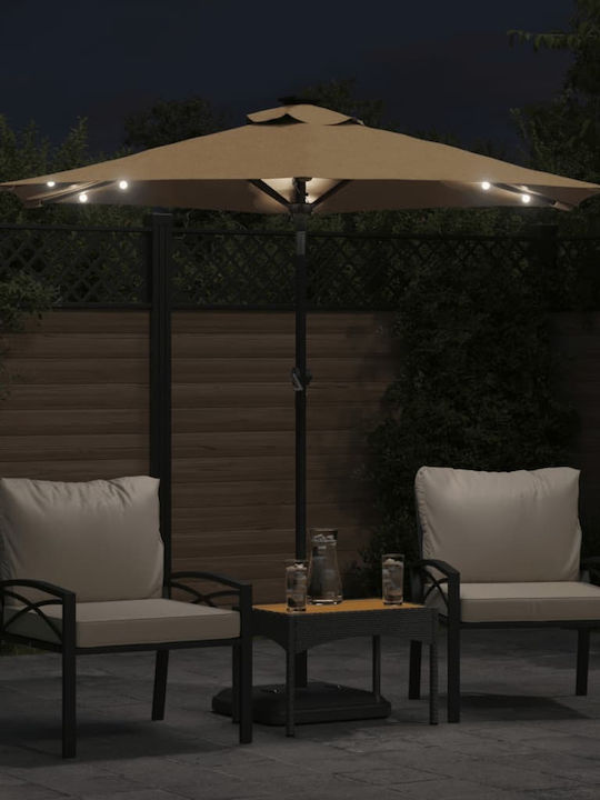 Runder Metall-Garten- und Terrassen-Sonnenschirm Braune F2.12xY2.12m