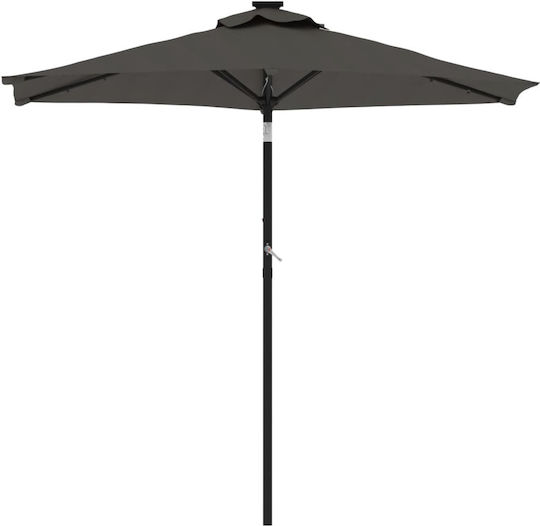 Rundschreiben Metall-Graue Garten- und Terrassen-Sonnenschirm F2.12xY2.12m