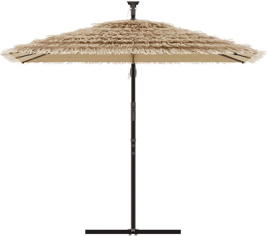 Hängender Rundschreiben Metall Garten- und Terrassen-Sonnenschirm Braun F2.3xH2.3m