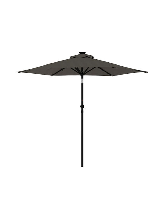 Round Metal Grey Parasol Φ2.12xH2.12m