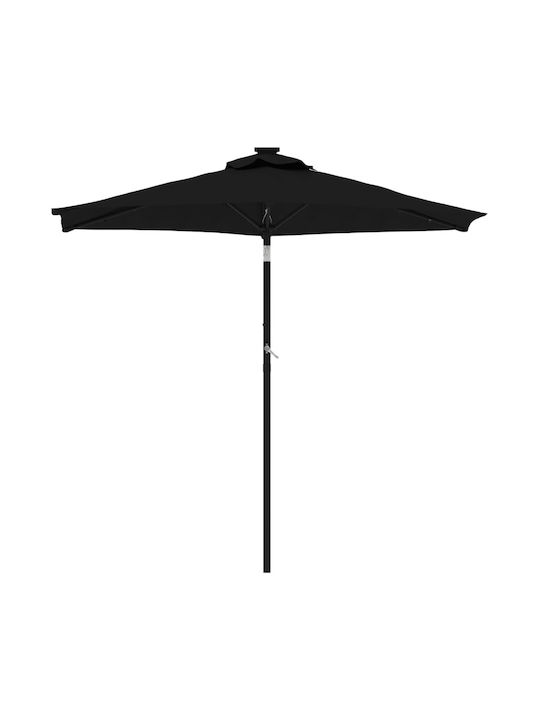 Umbrelă Rotundă Metalică Neagră Φ2.12xÎ2.12m