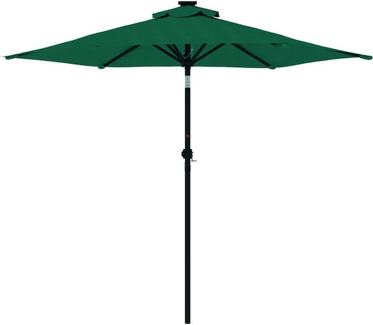 Umbrelă Rotundă Metalică Verde Φ2.12xÎ2.12m