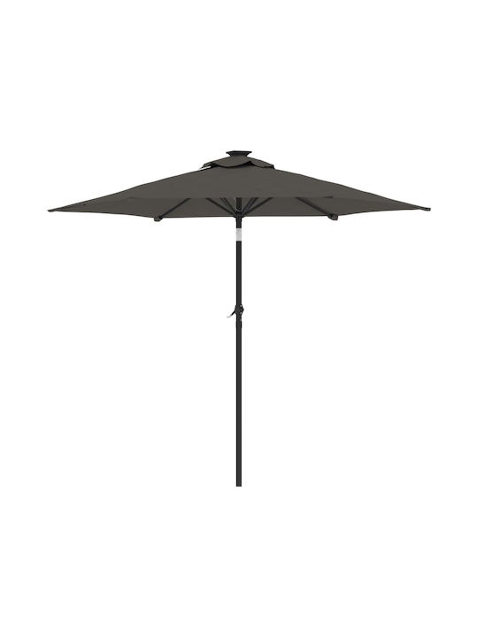 Round Metal Grey Parasol Φ2.12xH2.12m