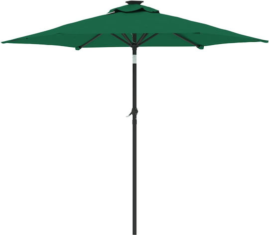 Umbrelă Rotundă Metalică Verde Φ2.12xÎ2.12m