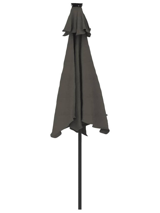 Round Metal Grey Parasol Φ2.12xH2.12m