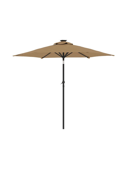 Umbrelă Rotundă Metalică Maro Φ2.12xÎ2.12m