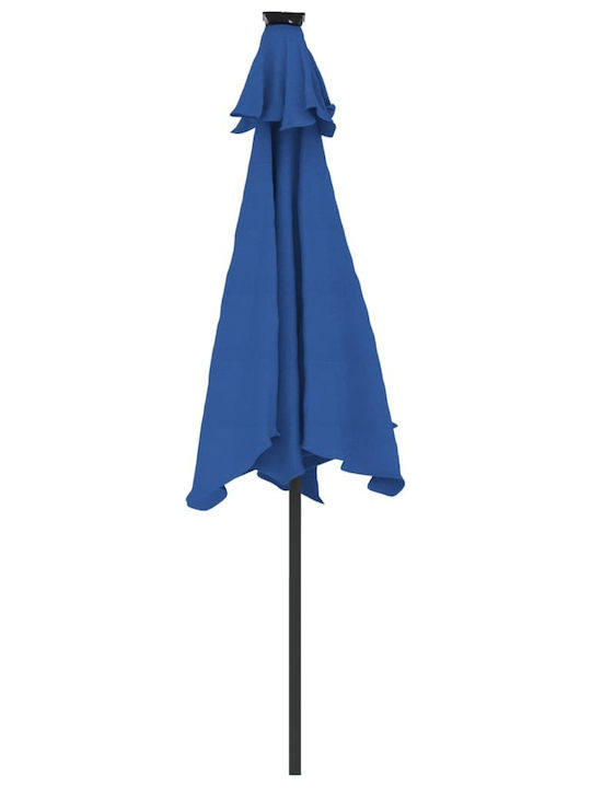 Round Metal Parasol Blue F2.12xY2.12m
