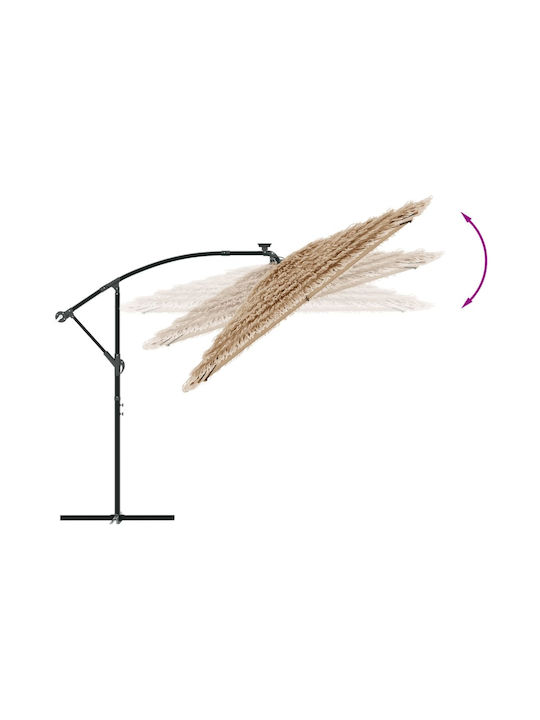 Hanging Circular Metal Brown Parasol F2.38xH2.38m