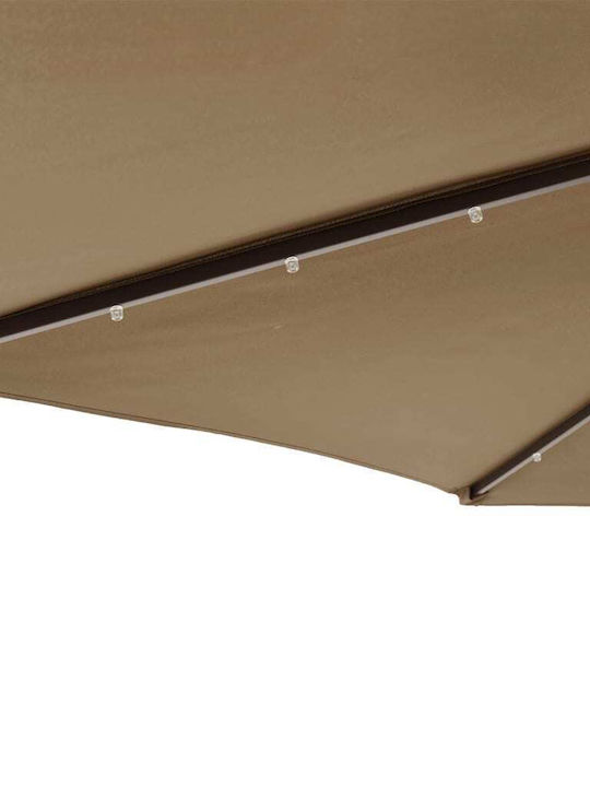 Runder Metall-Garten- und Terrassen-Sonnenschirm Braune F2.12xY2.12m