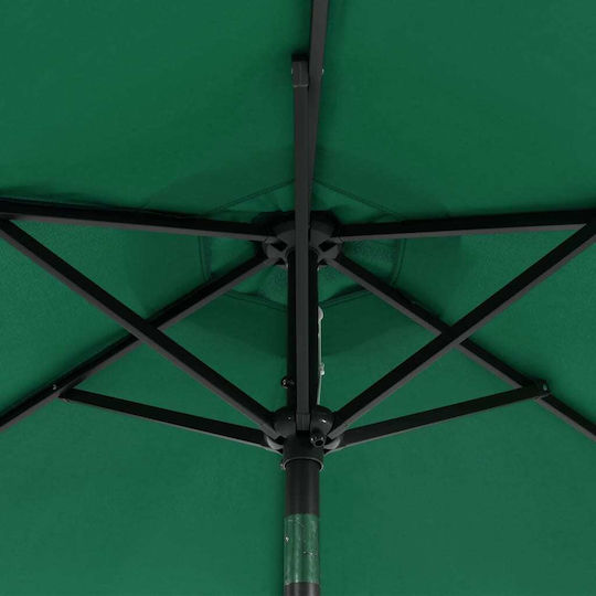 Umbrelă Rotundă Metalică Verde Φ2.12xÎ2.12m