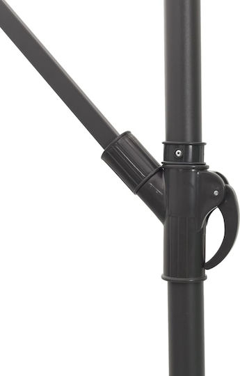 Hängender Rundschreiben Metall Garten- und Terrassen-Sonnenschirm Braun F2.3xH2.3m