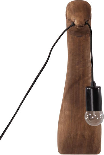 vidaXL Lamp Wall with Socket E27 Brown 12x12x42cm