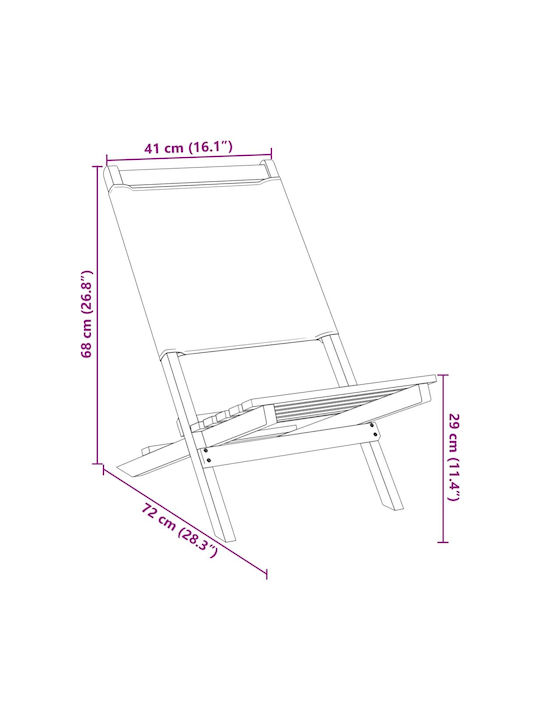 Outdoor Chair Wooden Masif Akakiaia 2pcs 41x72x68cm
