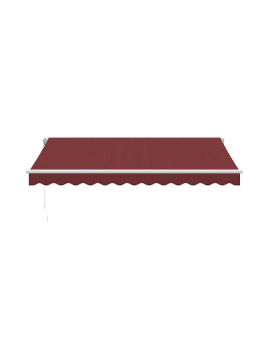 vidaXL Terrace Tent with LEDs Burgundy 3.5x2.5m