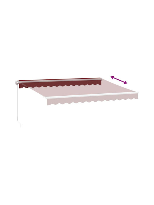 vidaXL Terrace Tent with LEDs Burgundy 3.5x2.5m