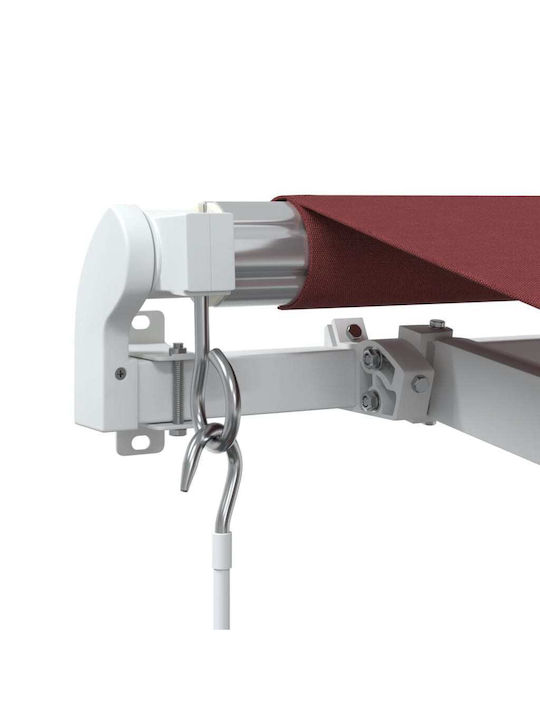 vidaXL Terrace Tent with LEDs Burgundy 3.5x2.5m