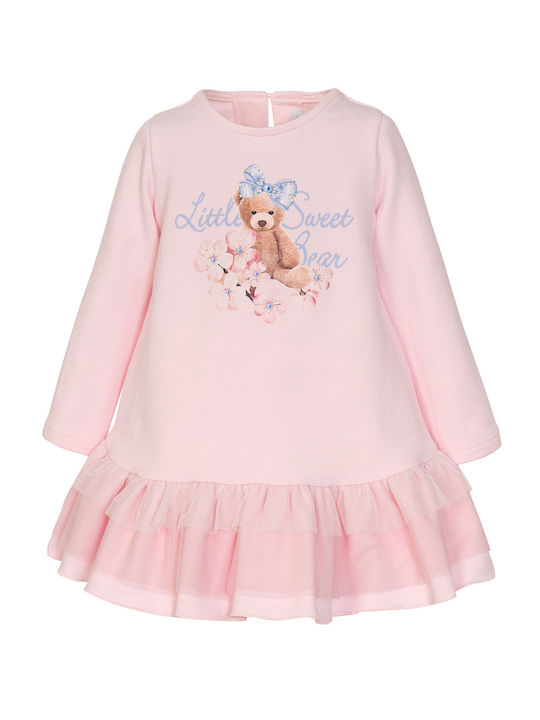 Balloon Chic Kids Dress Long Sleeve Pink