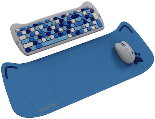Canyon HSET-W6 Kitty Edition Kabellos Tastatur & Maus Set Englisch US Blau